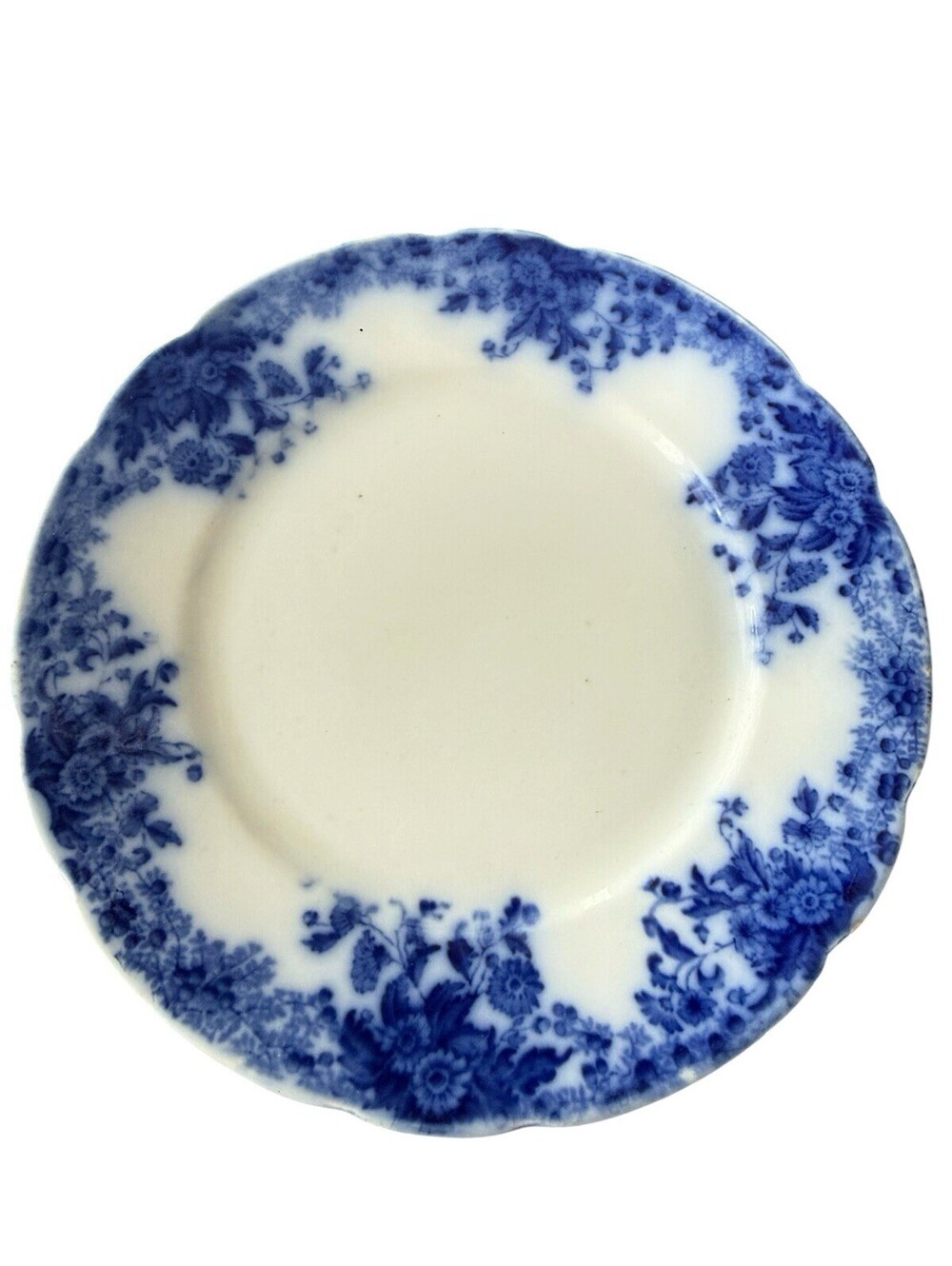 W.H. Grindley Flow Blue Dinner Plate Marguerite 7 3/4”